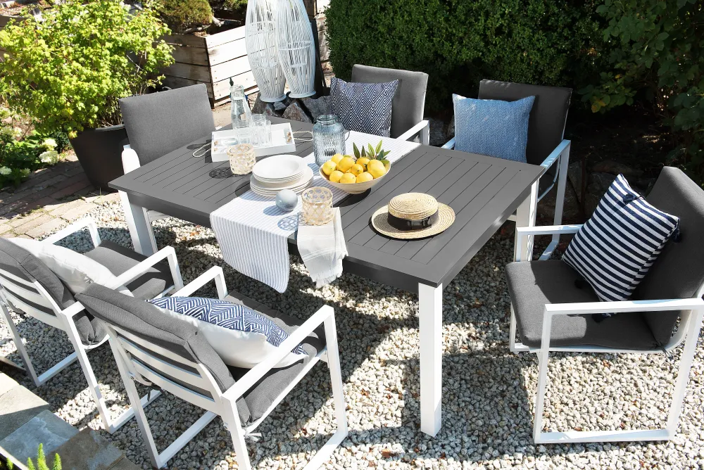 Ulkokalusteet<Beliani Puutarhapoytaryhma Jatkettava Poyta Ja 6 Tuolia Pancole