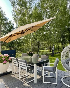 Ulkokalusteet<Beliani Puutarhapoytaryhma Jatkettava Poyta Ja 6 Tuolia Pancole