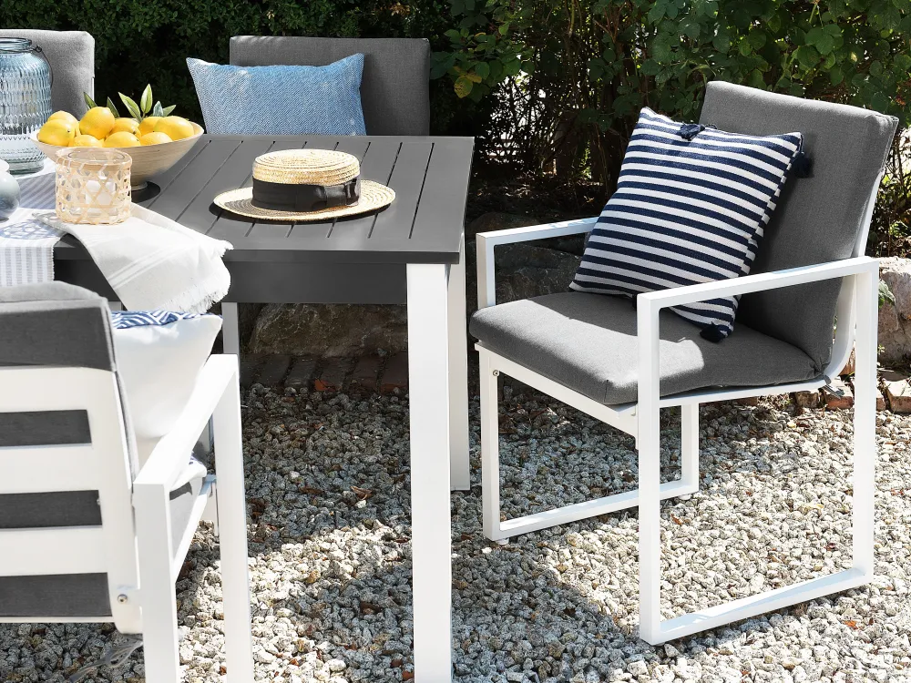 Ulkokalusteet<Beliani Puutarhapoytaryhma Jatkettava Poyta Ja 6 Tuolia Pancole