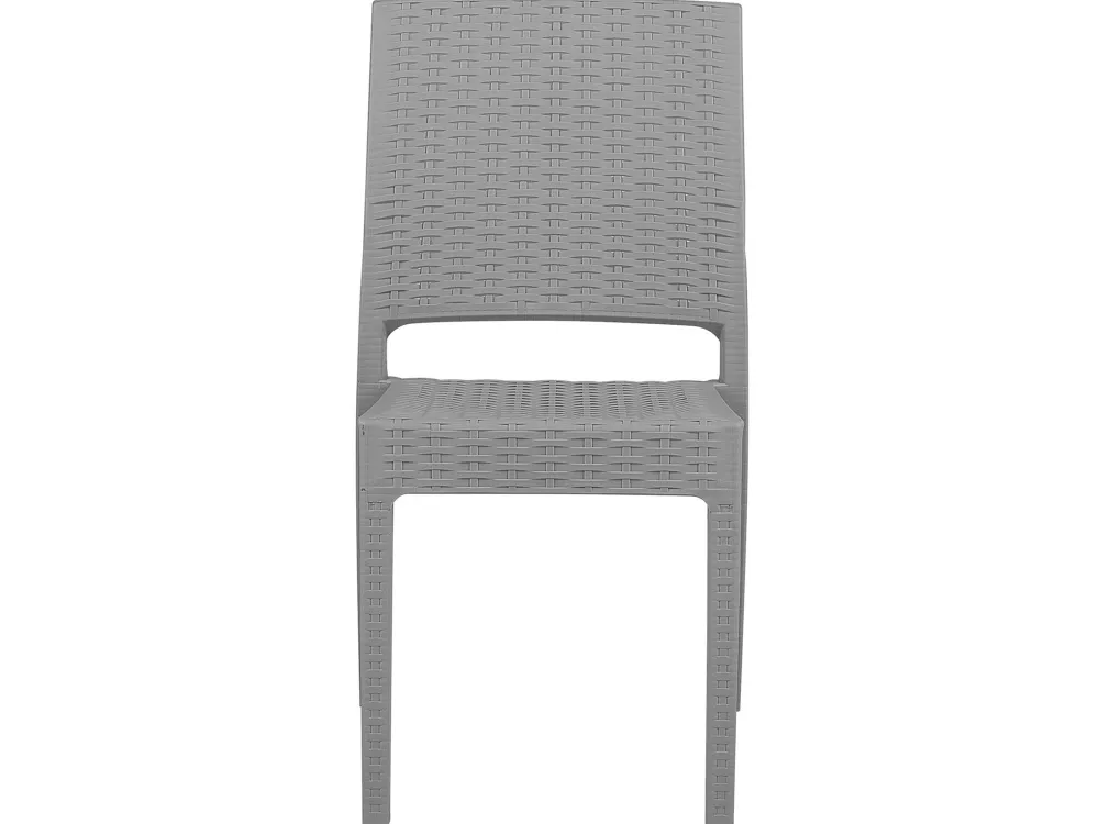 Ulkokalusteet<Beliani Puutarhapoytaryhma Vaaleanharmaa 4 Tuolia Fossano