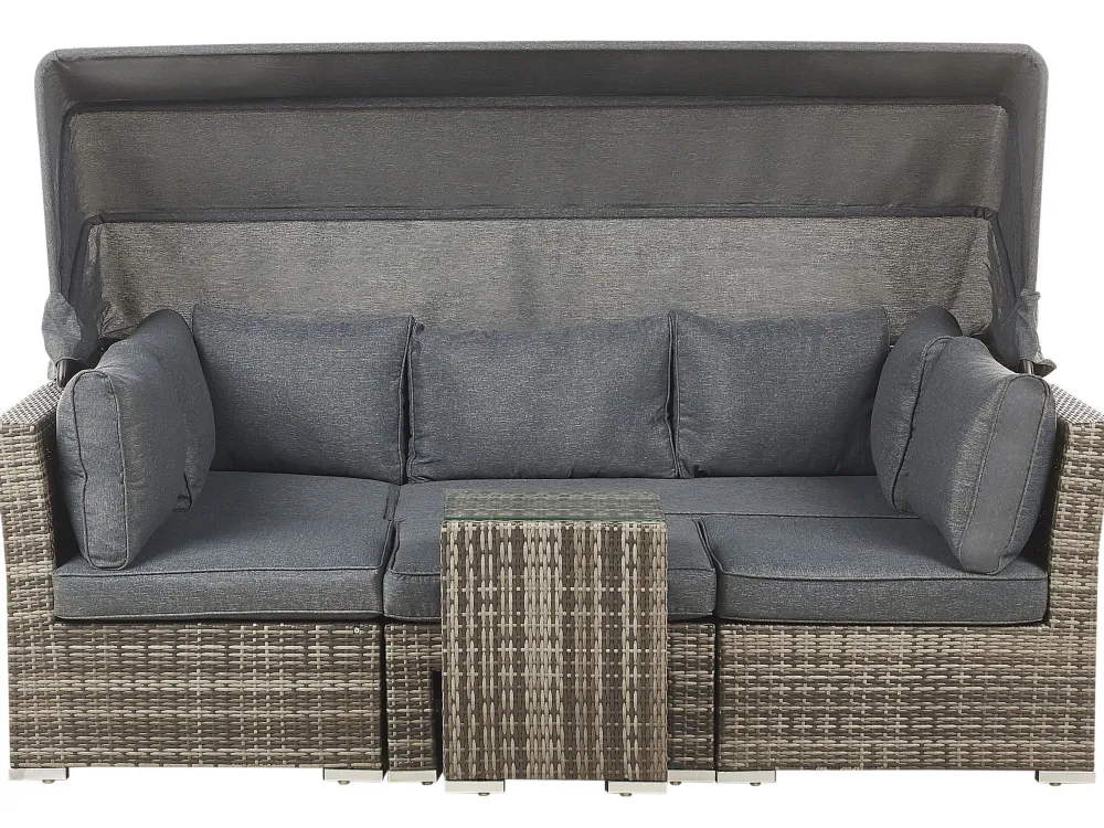 Ulkokalusteet<Beliani Puutarharyhma 6-Istuttava Harmaa Corte