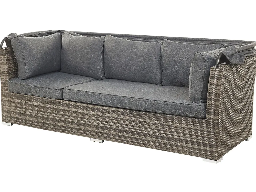 Ulkokalusteet<Beliani Puutarharyhma 6-Istuttava Harmaa Corte