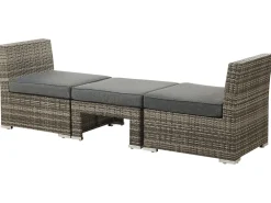 Ulkokalusteet<Beliani Puutarharyhma 6-Istuttava Harmaa Corte