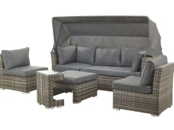 Ulkokalusteet<Beliani Puutarharyhma 6-Istuttava Harmaa Corte