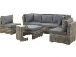 Ulkokalusteet<Beliani Puutarharyhma 6-Istuttava Harmaa Corte