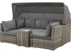 Ulkokalusteet<Beliani Puutarharyhma 6-Istuttava Harmaa Corte