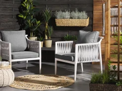 Ulkokalusteet<Beliani Puutarhasohvaryhma Harmaa Latina