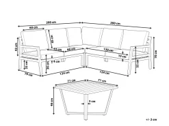 Ulkokalusteet<Beliani Puutarhasohvasetti 5-Istuttava Tummanharmaa Vizzini