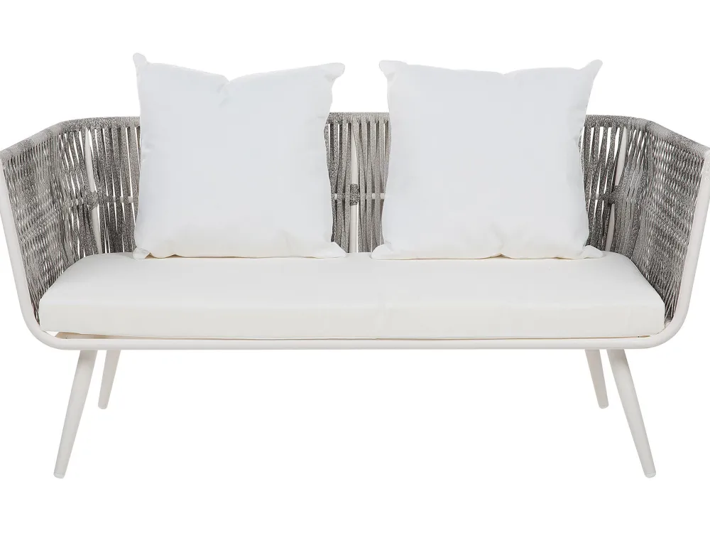 Ulkokalusteet<Beliani Puutarhasohvasetti Luonnonvalkoinen Ragusa