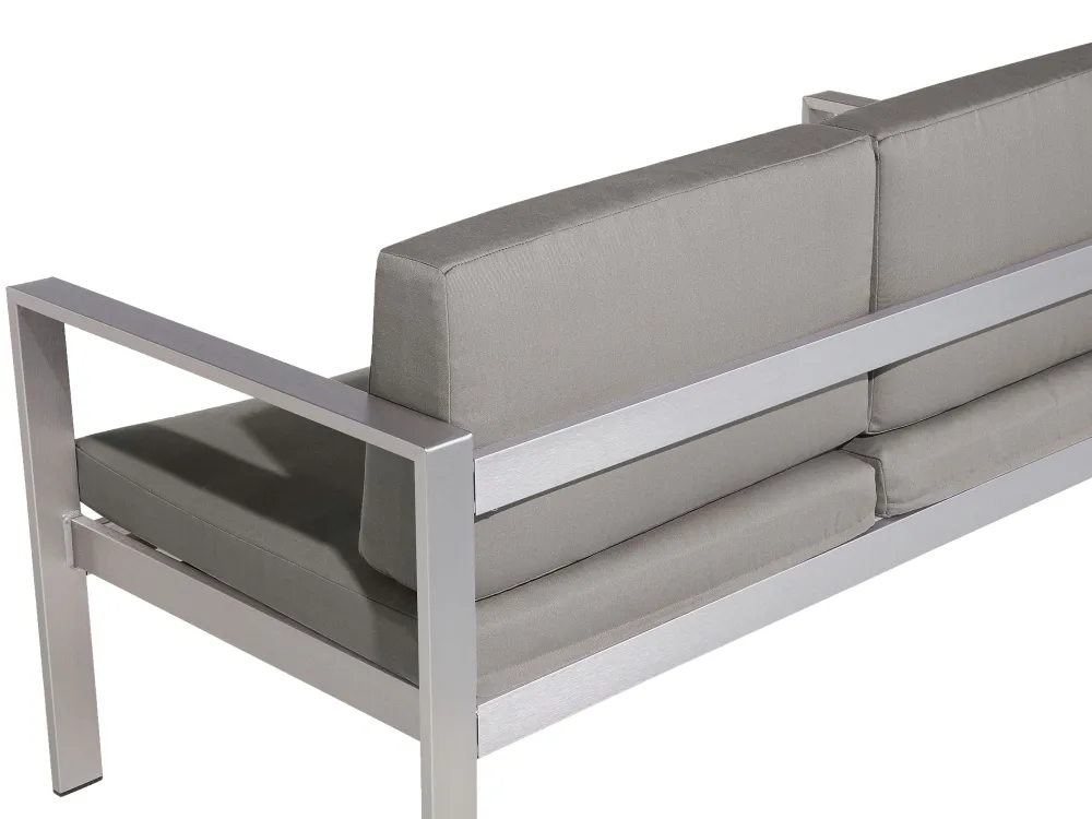 Best Sale Beliani Puutarhasohvasetti Tummanharmaa Salerno