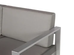 Best Sale Beliani Puutarhasohvasetti Tummanharmaa Salerno