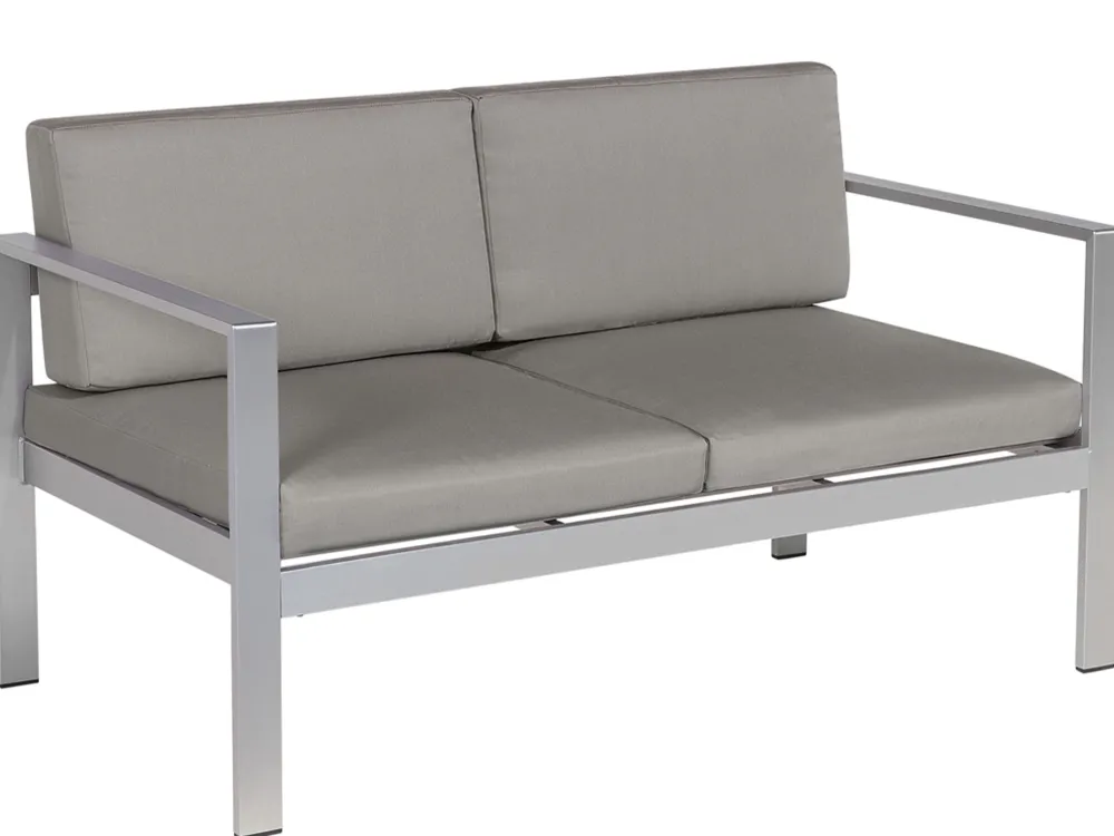 Best Sale Beliani Puutarhasohvasetti Tummanharmaa Salerno