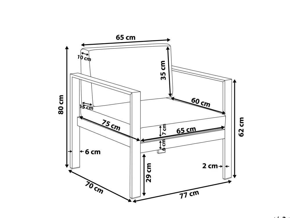 Best Sale Beliani Puutarhasohvasetti Tummanharmaa Salerno