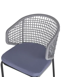 Ulkokalusteet<Beliani Puutarhatuoli 2 Kpl Harmaa Palmi