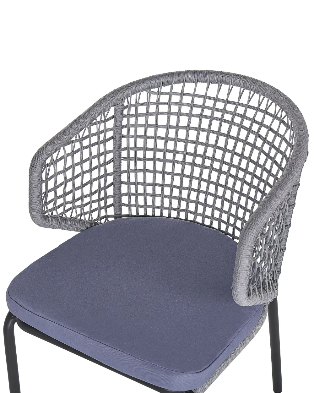 Ulkokalusteet<Beliani Puutarhatuoli 2 Kpl Harmaa Palmi