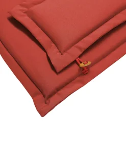 Ulkokalusteet<Beliani Puutarhatuoli 2 Kpl Punainen Paallinen Maui