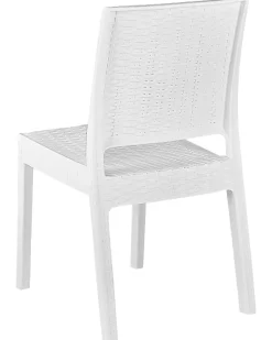 Ulkokalusteet<Beliani Puutarhatuoli 2 Kpl Valkoinen Fossano