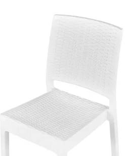 Ulkokalusteet<Beliani Puutarhatuoli 2 Kpl Valkoinen Fossano