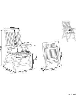 Ulkokalusteet<Beliani Puutarhatuoli Akaasia Tumma Puu Amantea