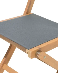 New Beliani Puutarhatuoli Akaasia Vaalea Puu 2 Kpl Cesana