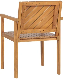 Ulkokalusteet<Beliani Puutarhatuoli Akaasia Vaalea Puu Baratti