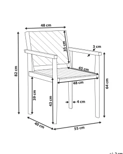 Ulkokalusteet<Beliani Puutarhatuoli Akaasia Vaalea Puu Baratti