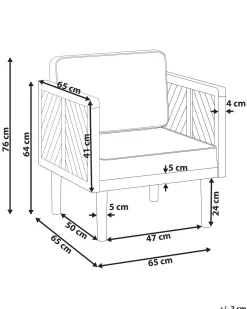 Nojatuolit<Beliani Puutarhatuoli Akaasiapuu Valkoinen Baratti