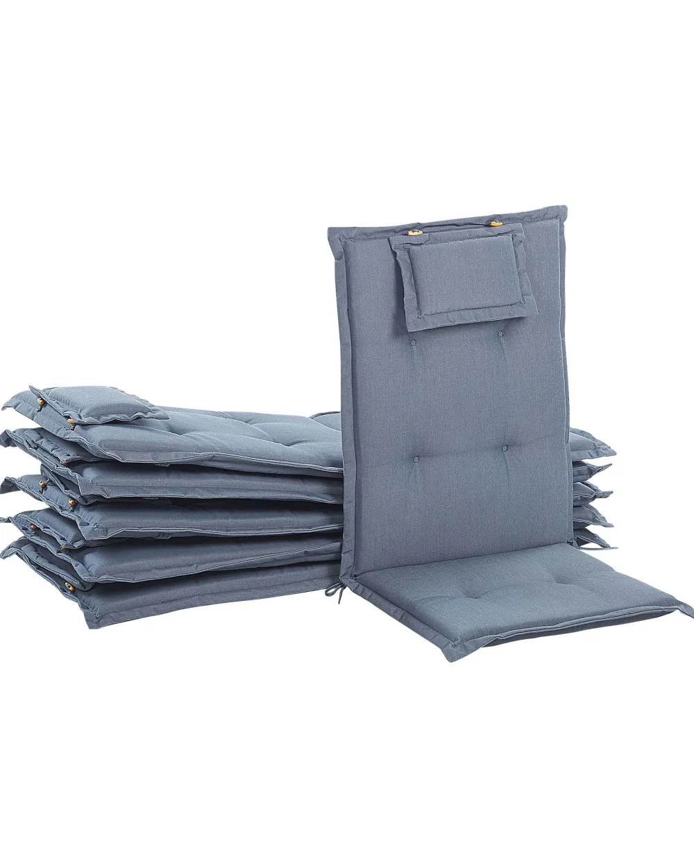 Ulkokalusteet<Beliani Puutarhatuoli Akasiapuu Tumma Puu/Sininen 6 Kpl Toscana