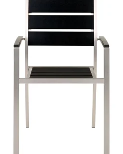 Discount Beliani Puutarhatuoli Alumiini Musta 6 Kpl Vernio