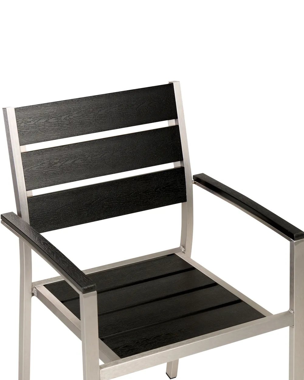 Discount Beliani Puutarhatuoli Alumiini Musta 6 Kpl Vernio