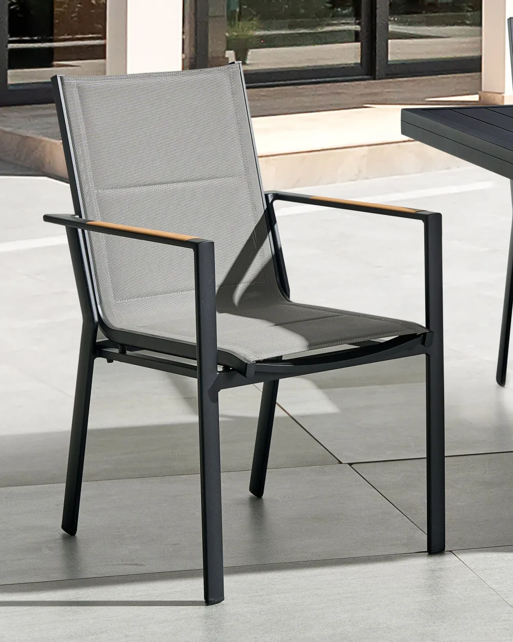 Ulkokalusteet<Beliani Puutarhatuoli Alumiini Musta 6 Kpl Busseto