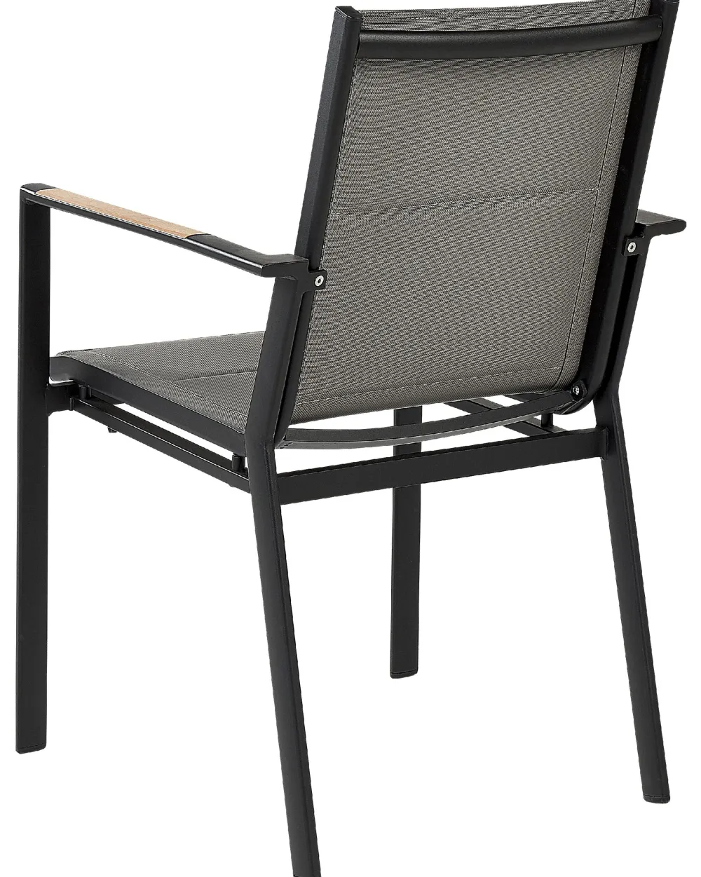 Ulkokalusteet<Beliani Puutarhatuoli Alumiini Musta 6 Kpl Busseto