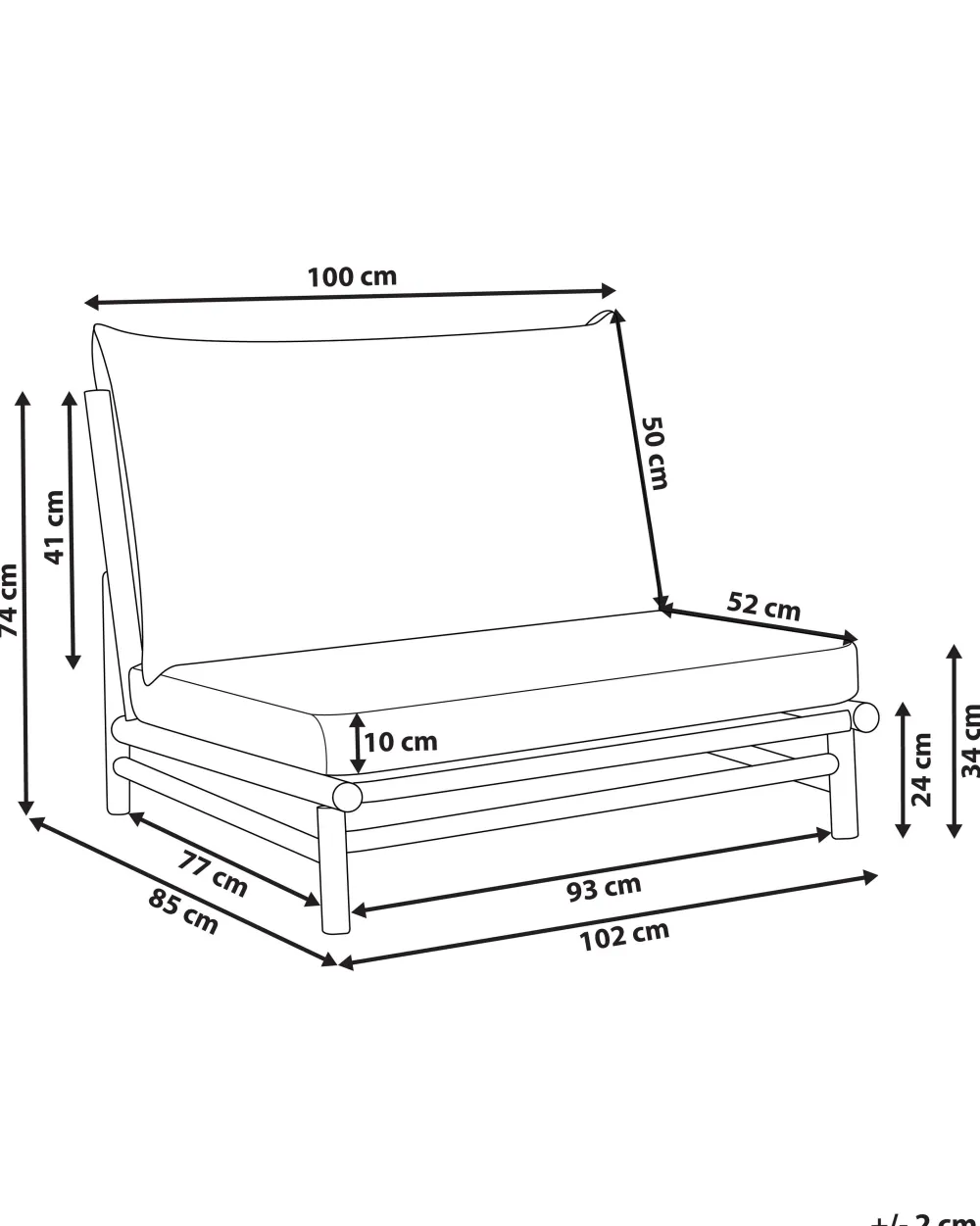 Ulkokalusteet<Beliani Puutarhatuoli Bambu Vaalea Puu/Ruskeanharmaa Todi
