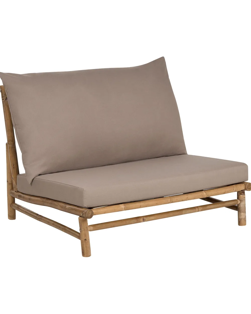 Cheap Beliani Puutarhatuoli Bambu Vaalea Puu/Ruskeanharmaa 2 Kpl Todi