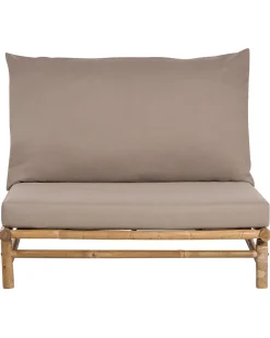 Cheap Beliani Puutarhatuoli Bambu Vaalea Puu/Ruskeanharmaa 2 Kpl Todi