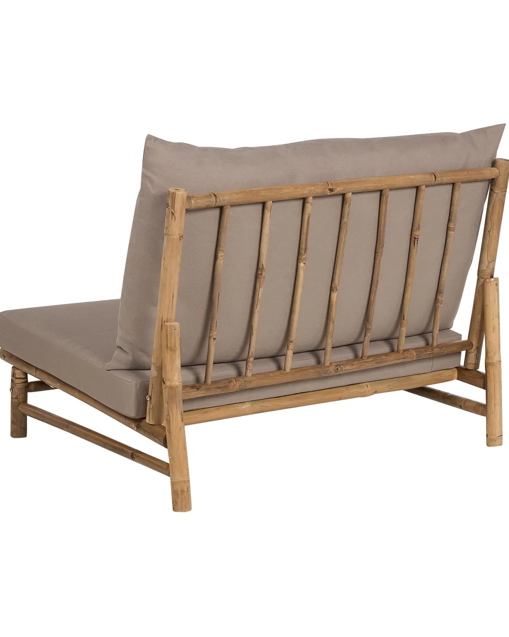 Cheap Beliani Puutarhatuoli Bambu Vaalea Puu/Ruskeanharmaa 2 Kpl Todi