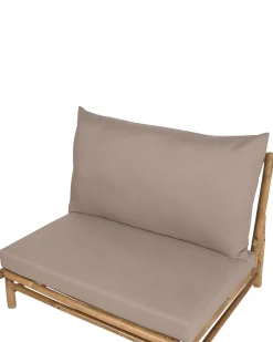 Cheap Beliani Puutarhatuoli Bambu Vaalea Puu/Ruskeanharmaa 2 Kpl Todi