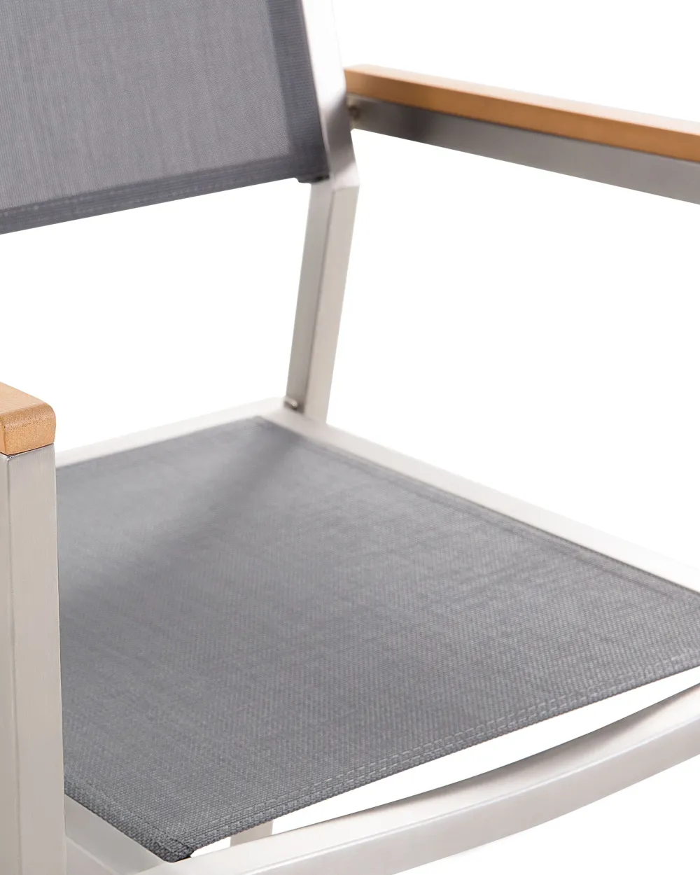 Ulkokalusteet<Beliani Puutarhatuoli Kangas Harmaa 6 Kpl Grosseto