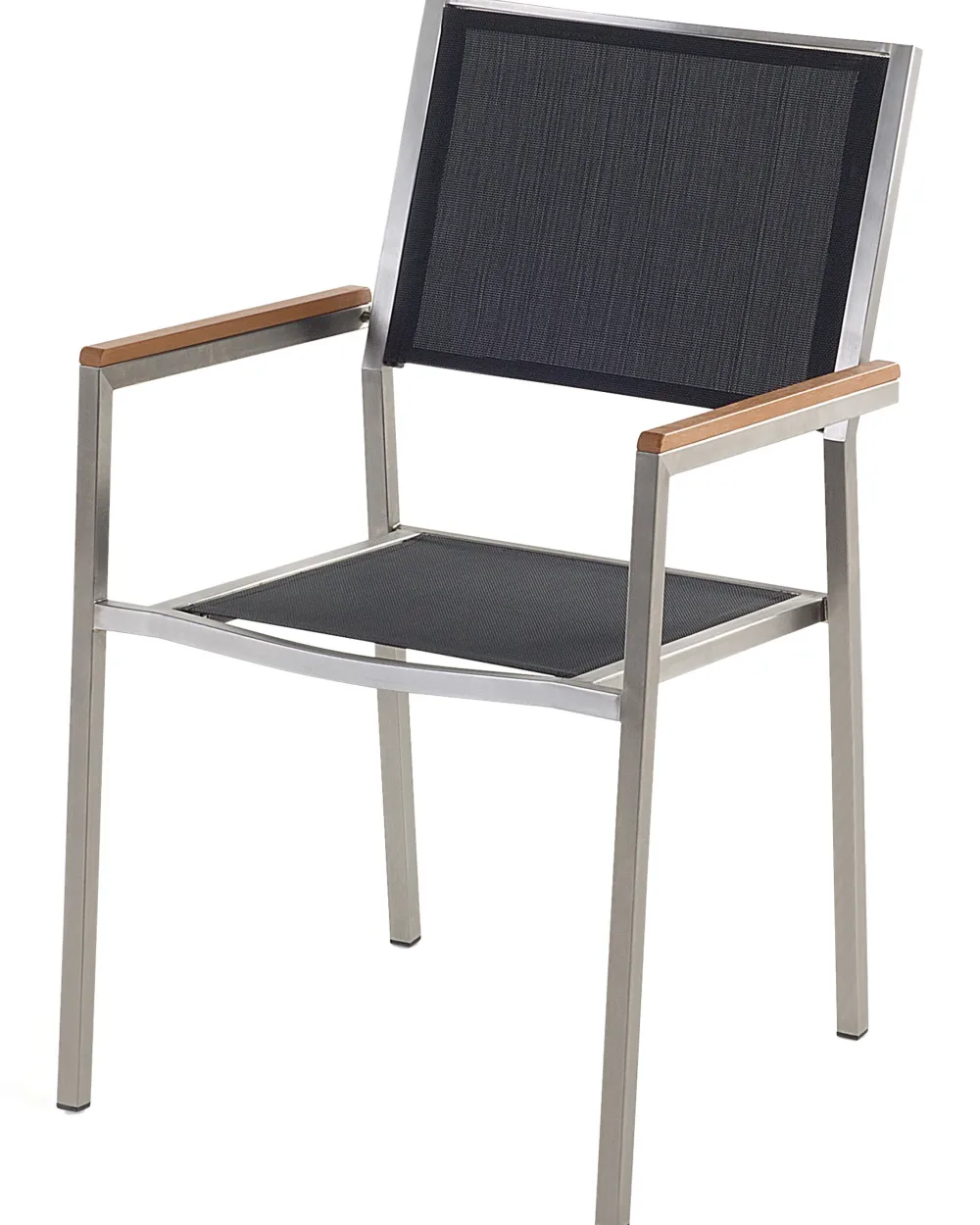 Tuolit<Beliani Puutarhatuoli Kangas Musta 6 Kpl Grosseto