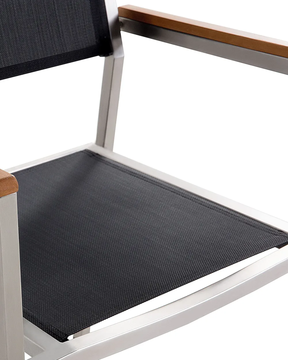 Tuolit<Beliani Puutarhatuoli Kangas Musta 6 Kpl Grosseto