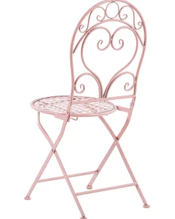 Flash Sale Beliani Puutarhatuoli Metalli Vaaleanpunainen 2 Kpl Albinia