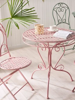 Flash Sale Beliani Puutarhatuoli Metalli Vaaleanpunainen 2 Kpl Albinia