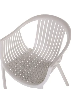 Outlet Beliani Puutarhatuoli Muovi Beige 4 Kpl Napoli