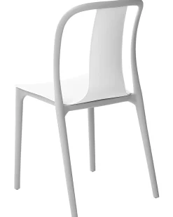 New Beliani Puutarhatuoli Muovi Valkoinen/Harmaa 4 Kpl Spezia