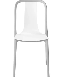 Ulkokalusteet<Beliani Puutarhatuoli Muovi Valkoinen/Harmaa 6 Kpl Spezia