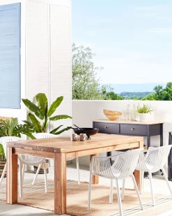 Ulkokalusteet<Beliani Puutarhatuoli Muovi Valkoinen 4 Kpl Napoli