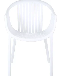 Ulkokalusteet<Beliani Puutarhatuoli Muovi Valkoinen 4 Kpl Napoli