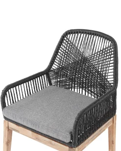 New Beliani Puutarhatuoli Musta 2 Kpl Olbia