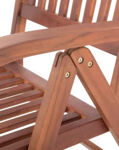 Ulkokalusteet<Beliani Puutarhatuoli Punaisella Pehmusteella Toscana