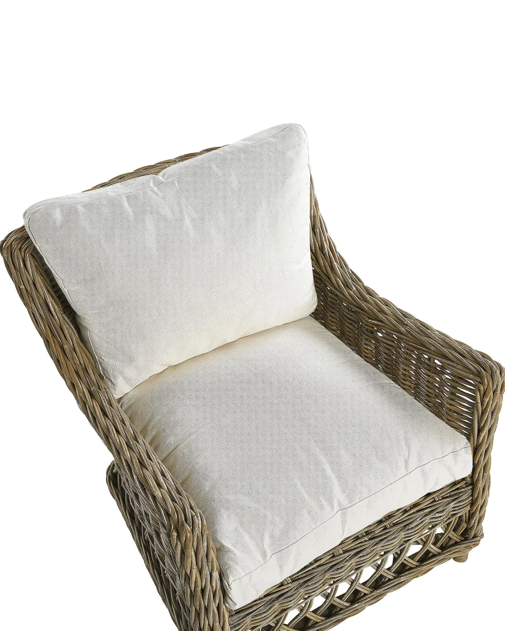 Ulkokalusteet<Beliani Puutarhatuoli Rahilla Rottinki Luonnonvari 2 Kpl Ribolla